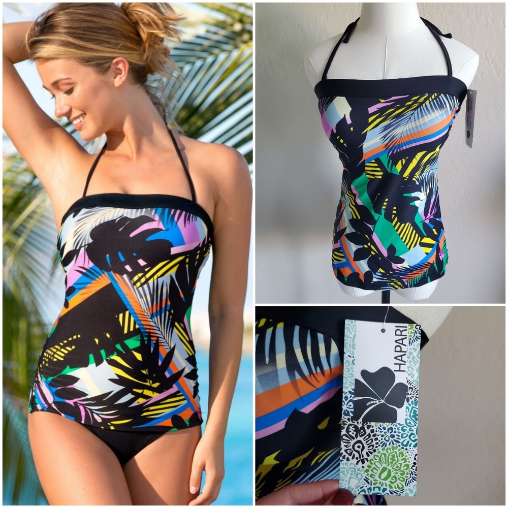 Hapari Havana Bandeau Tankini Small NWT